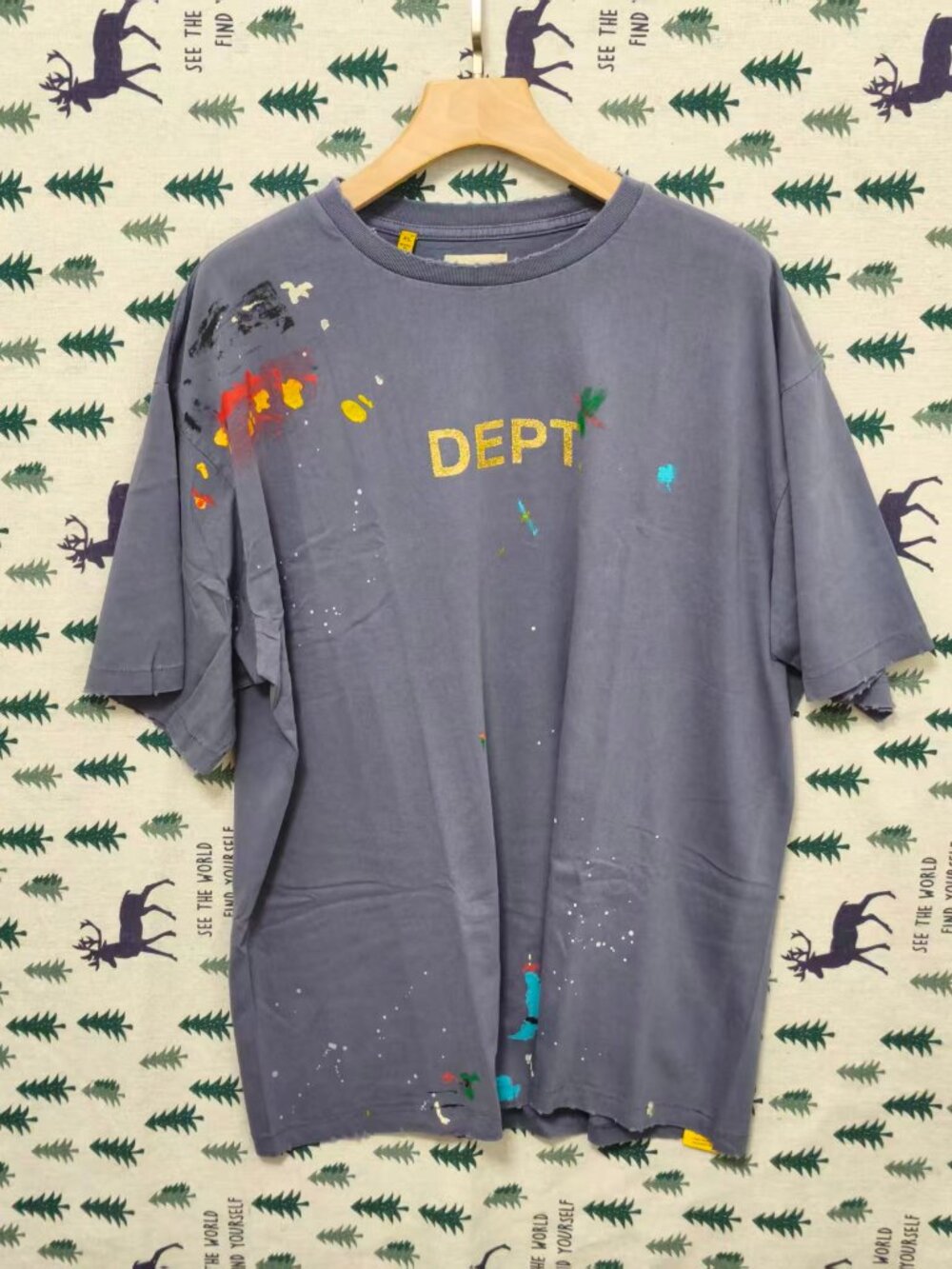 Gallery Dept. DEPT Paint Splatter T-Shirt, Purple